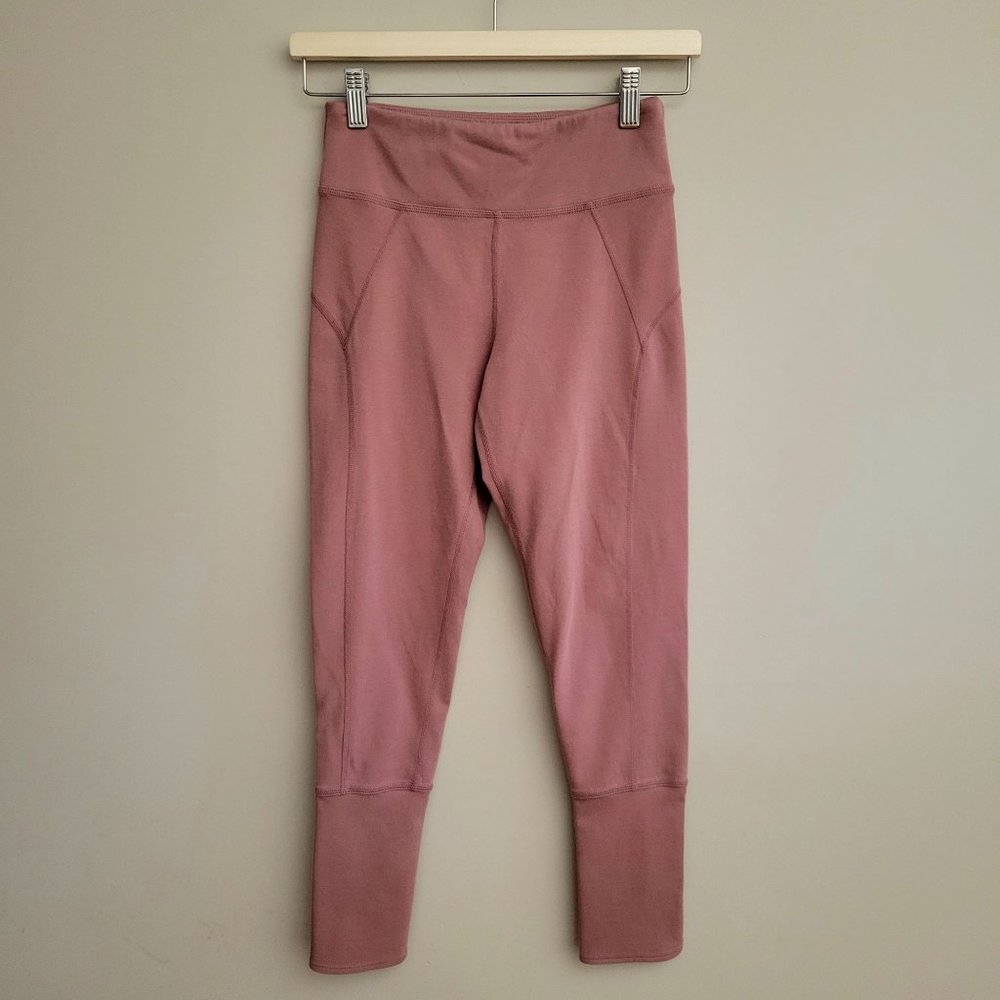 Free People Movement Virgo Pink Dusty Rose Cropped Leggings Women's Size Small